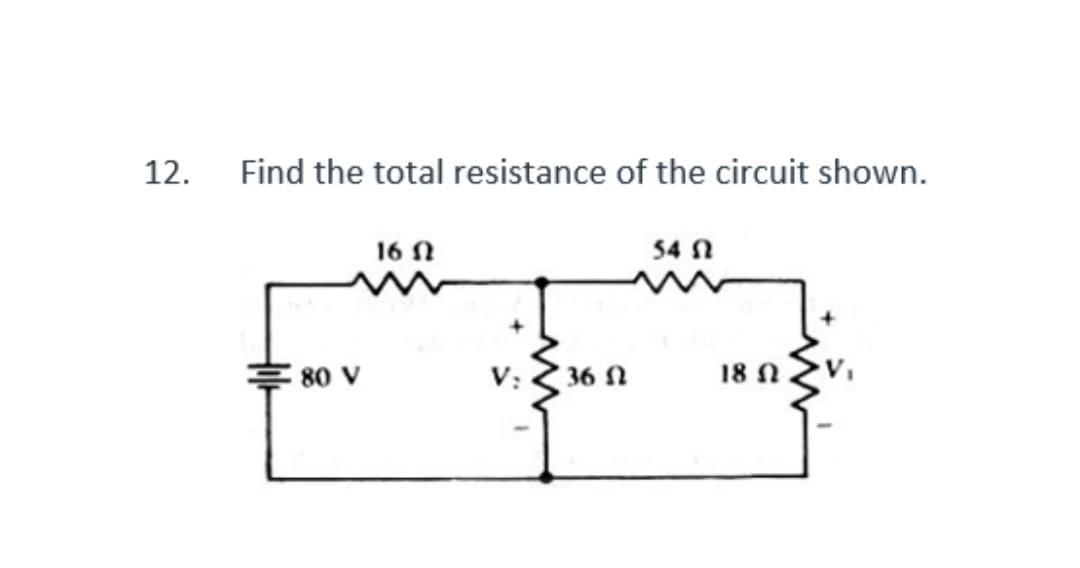 Solved 2. Find the total resistance of the circuit shown. | Chegg.com