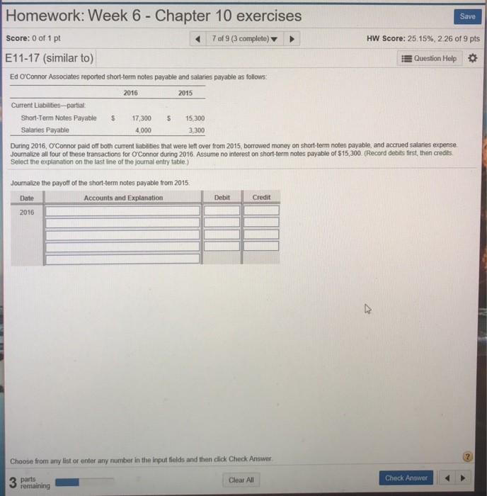 Solved Homework: Week 6-Chapter 10 Exercises Score: 0 Of 1 | Chegg.com