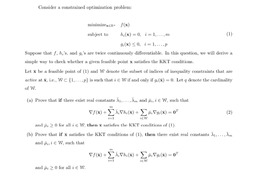 Solved Consider a constrained optimization | Chegg.com