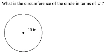 Solved What is the circumference of the circle in terms of a | Chegg.com