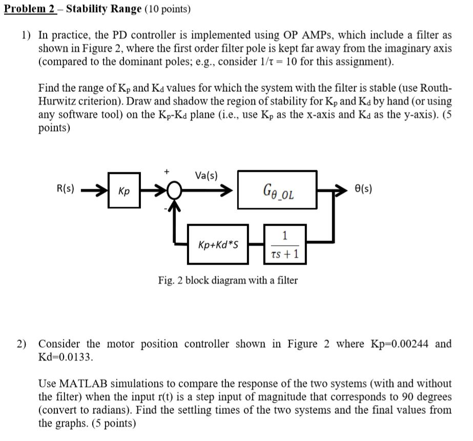 Solved Problem 2- Stability Range (10 points) 1) In | Chegg.com