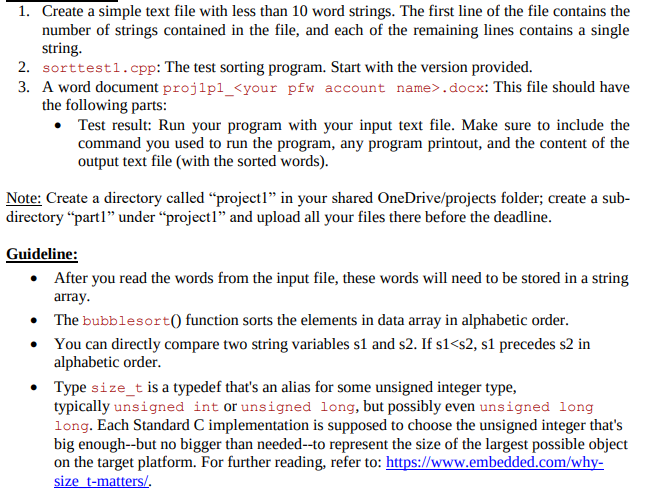 Solved 1. Create a simple text file with less than 10 word | Chegg.com