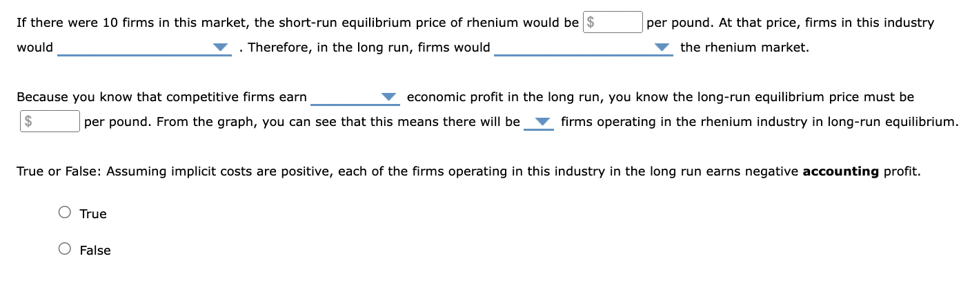 Solved 7. Short-run supply and long-run equilibrium Consider | Chegg.com