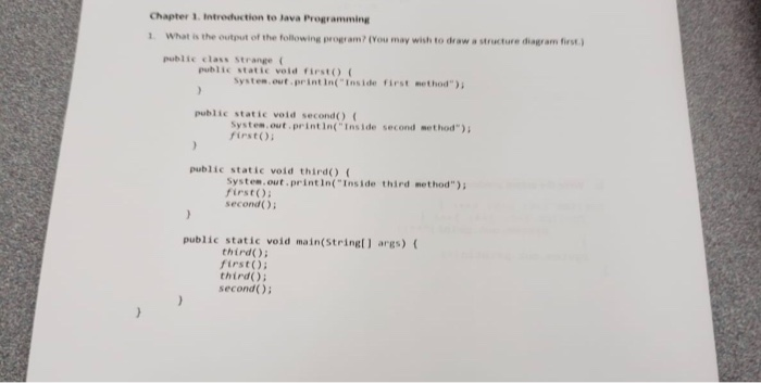 Solved Chapter 1. Intreduction to lava Programming 1 What is | Chegg.com