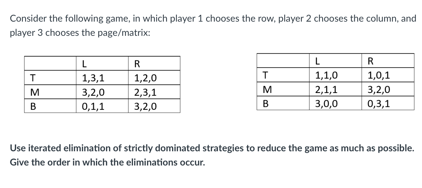 Solved Consider the following game, in which player 1 | Chegg.com