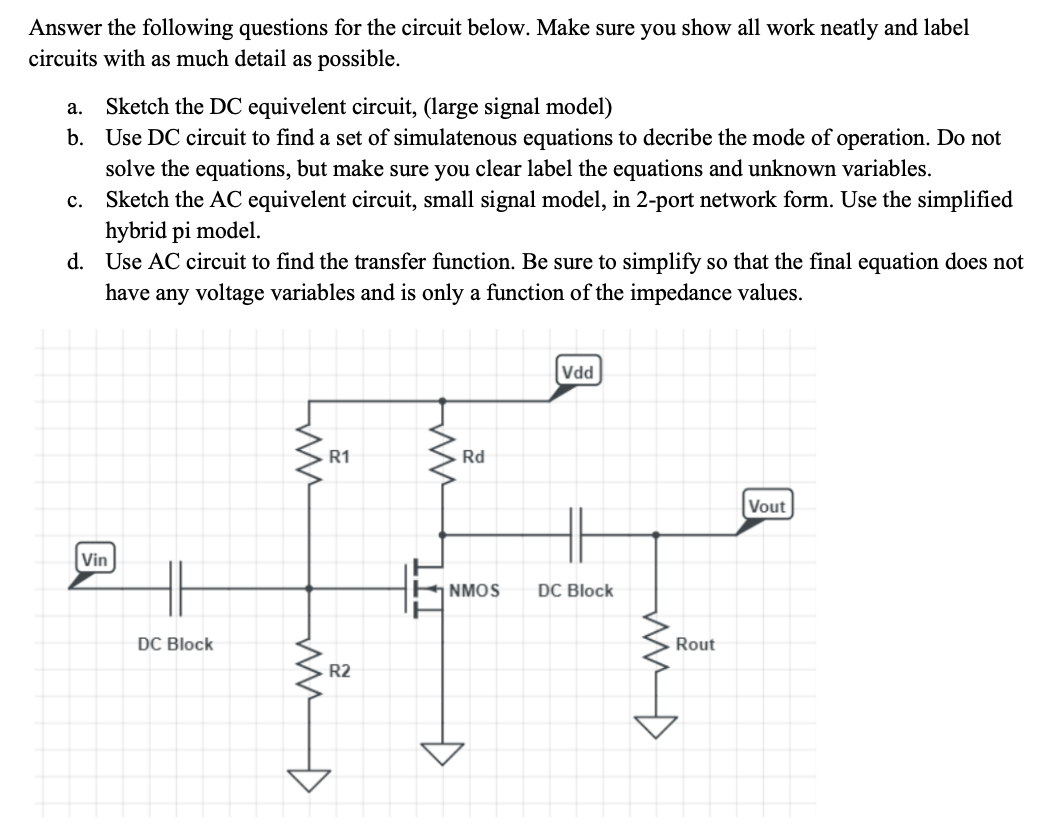 Solved Answer the following questions for the circuit below. | Chegg.com