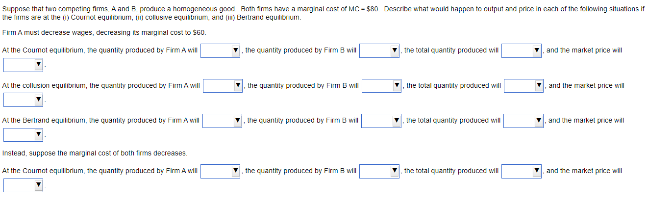 Solved Suppose That Two Competing Firms, A And B, Produce A | Chegg.com