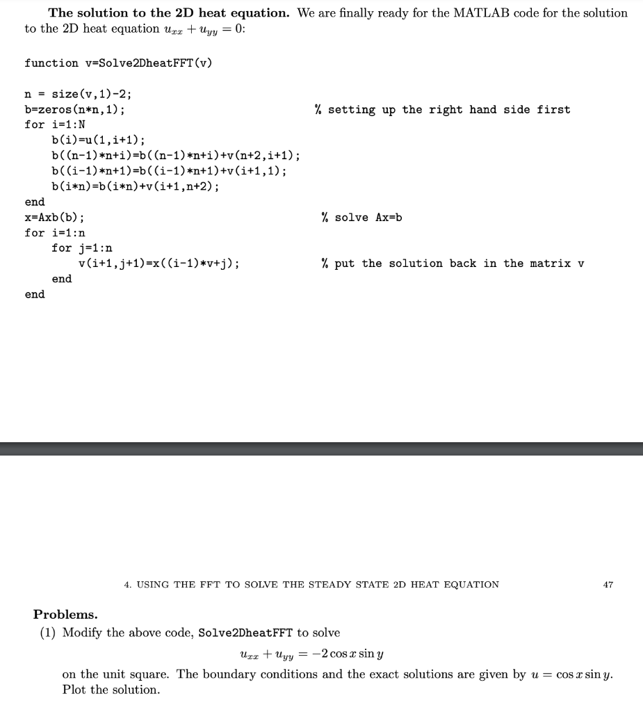The solution to the 2D heat equation. We are finally | Chegg.com