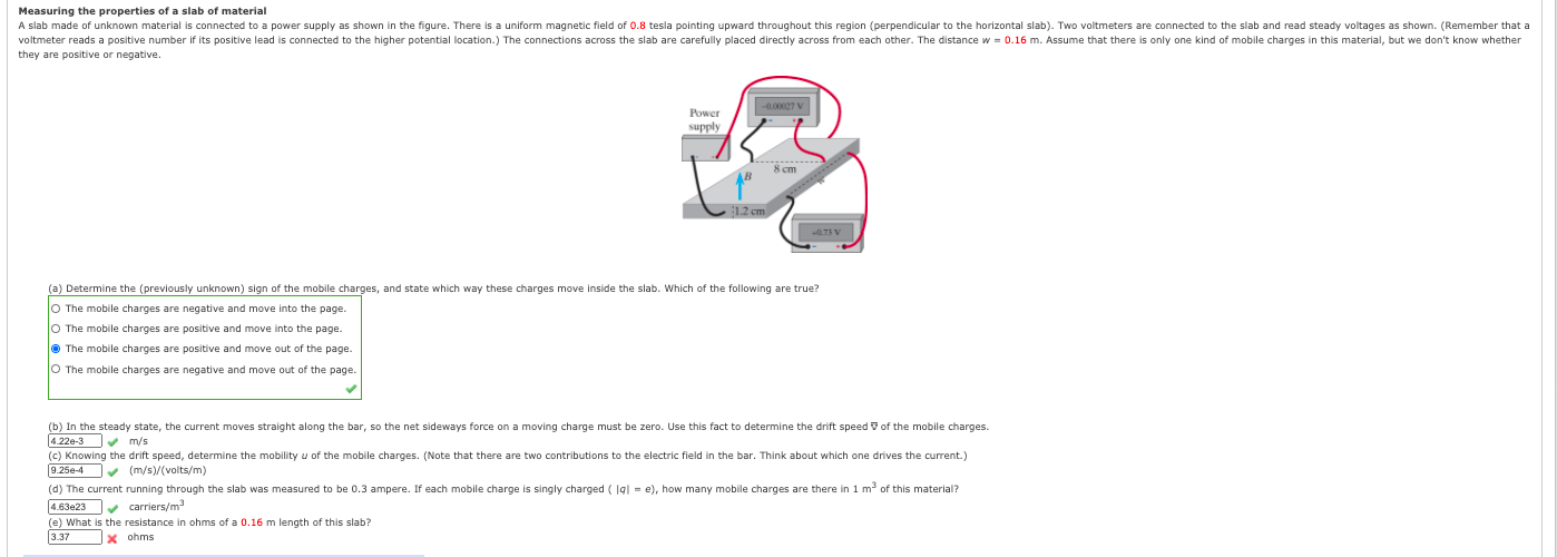 Solved Voltmeter The Hall effect can be used to determine