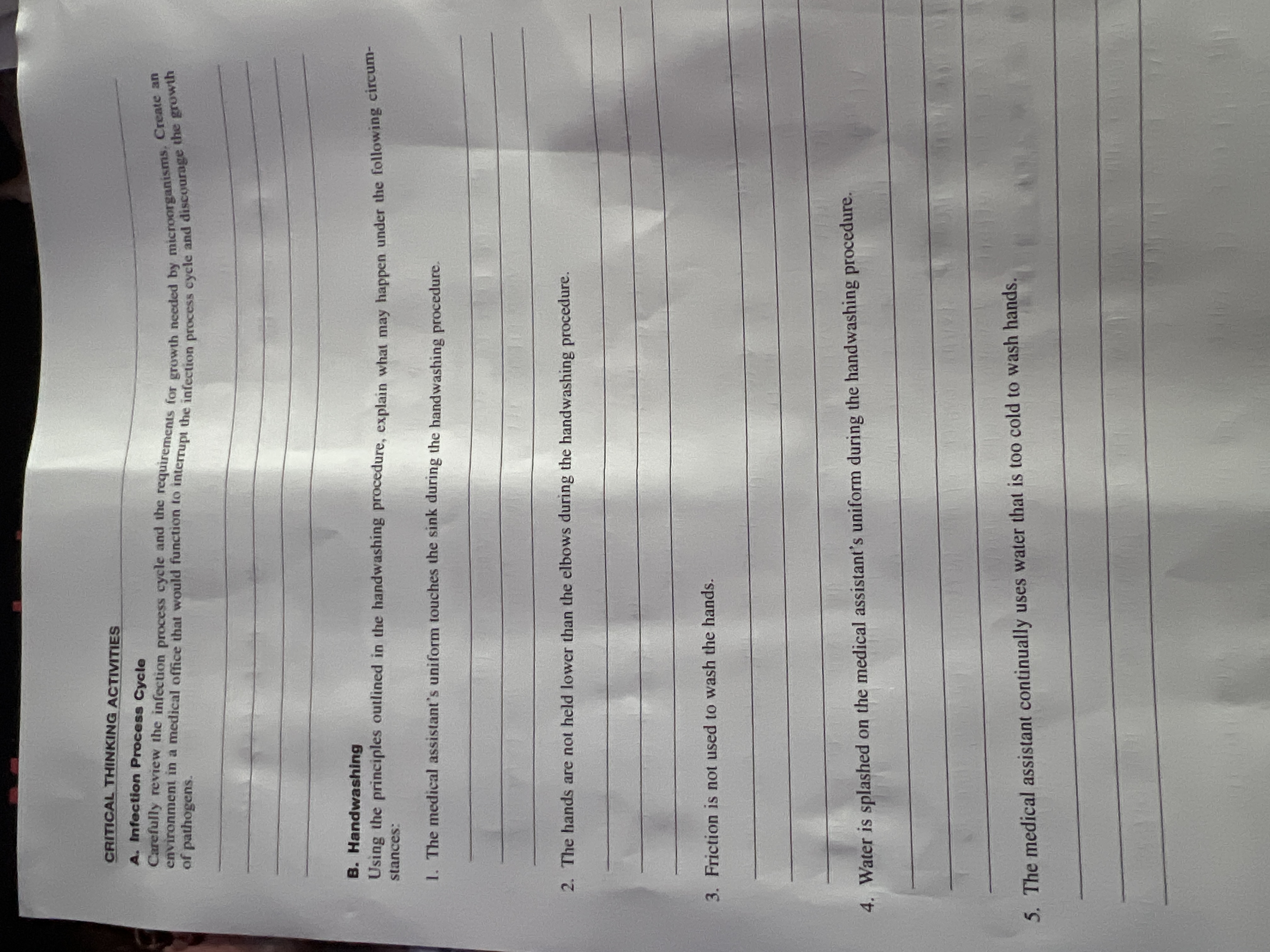 critical thinking activities infection process cycle