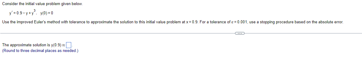 Solved Consider the initial value problem given below. | Chegg.com