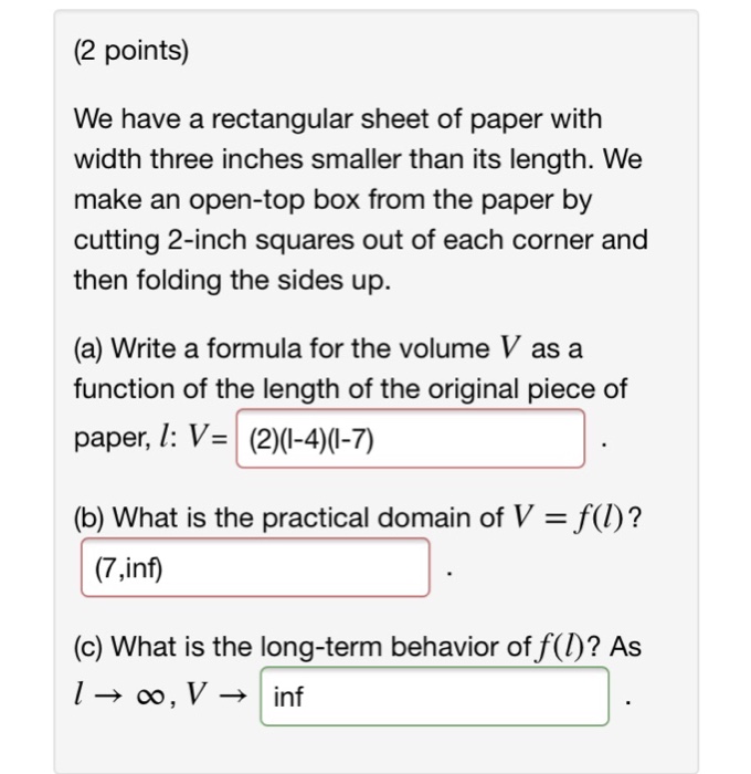 Solved (2 points) We have a rectangular sheet of paper with