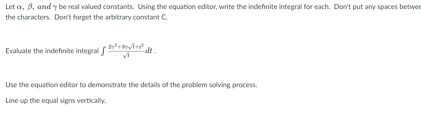 Solved Let A, B, And Y Be Real Valued Constants. Using The | Chegg.com