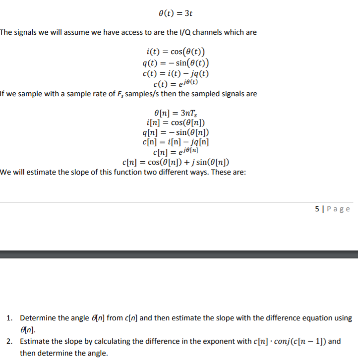 0 T 3t The Signals We Will Assume We Have Access Chegg Com