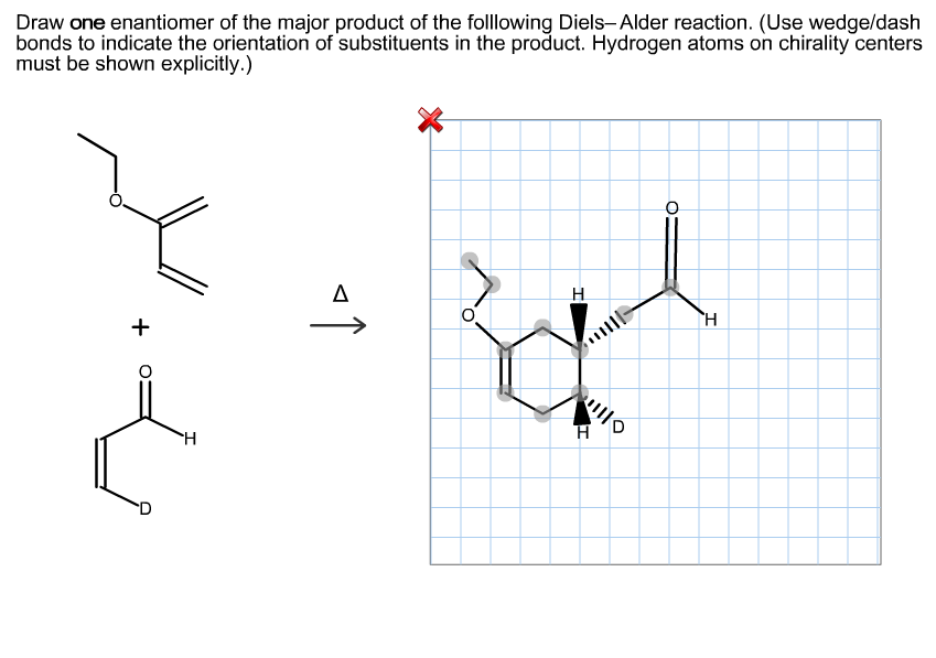 Solved Draw one enantiomer of the major product of the | Chegg.com