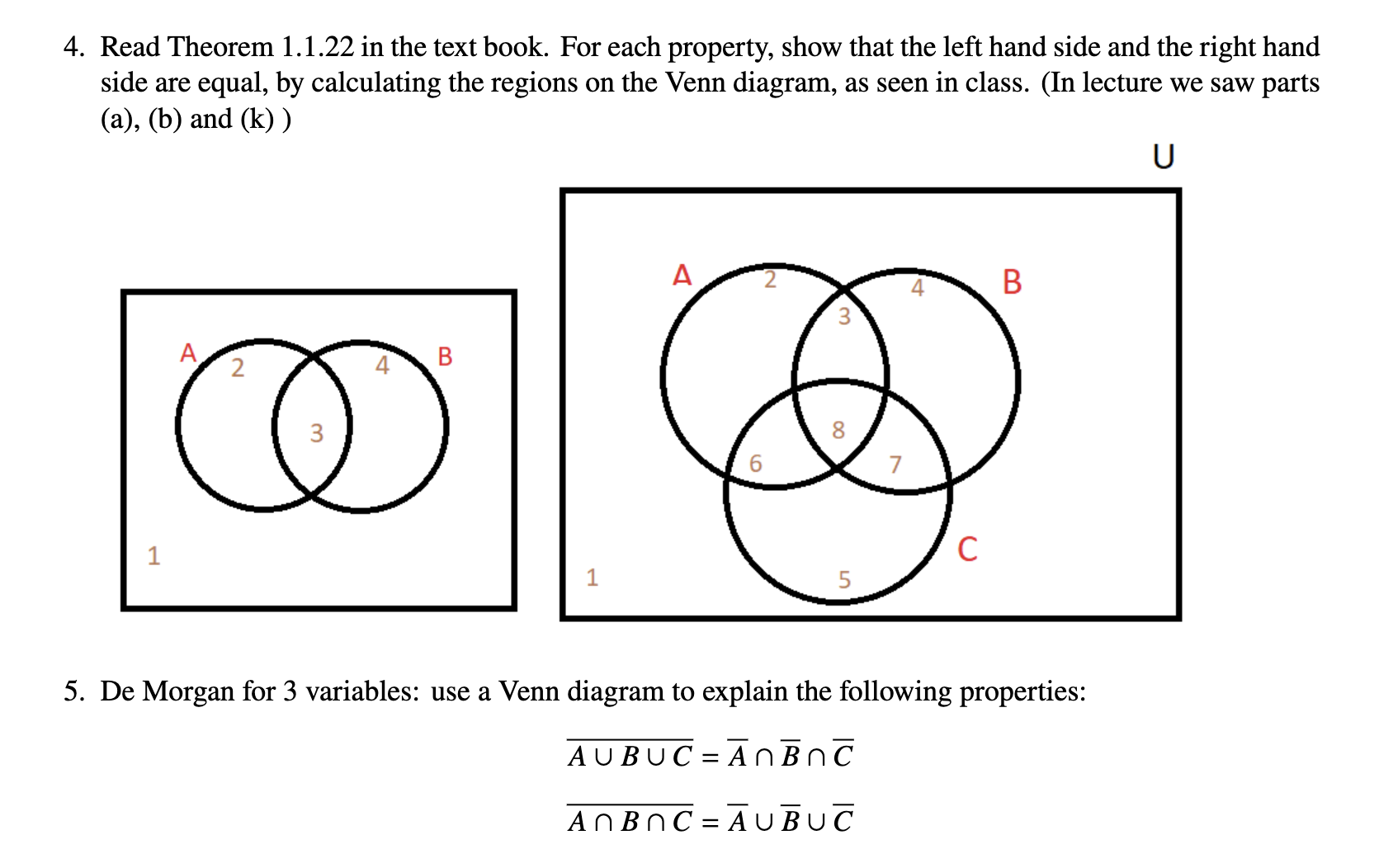 Solved Read Theorem 1.1.22 ﻿in the text book. For each | Chegg.com