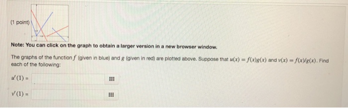 Solved 1 point) Note: You can click on the graph to obtain a | Chegg.com