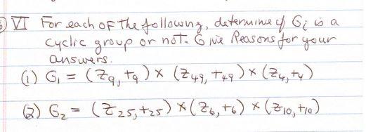 Solved answers. 5 VI For each of the following, determine of | Chegg.com