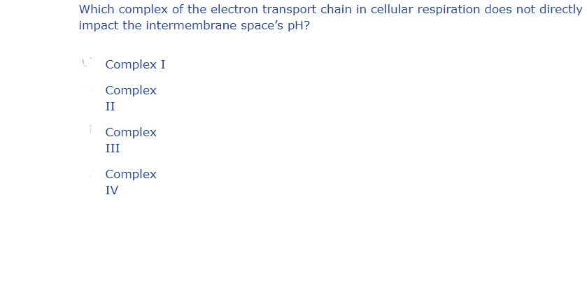 Solved Which complex of the electron transport chain in | Chegg.com