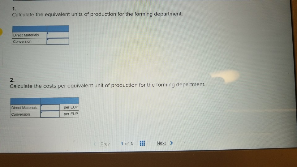 Solved The Fields Company has two manufacturing departments,