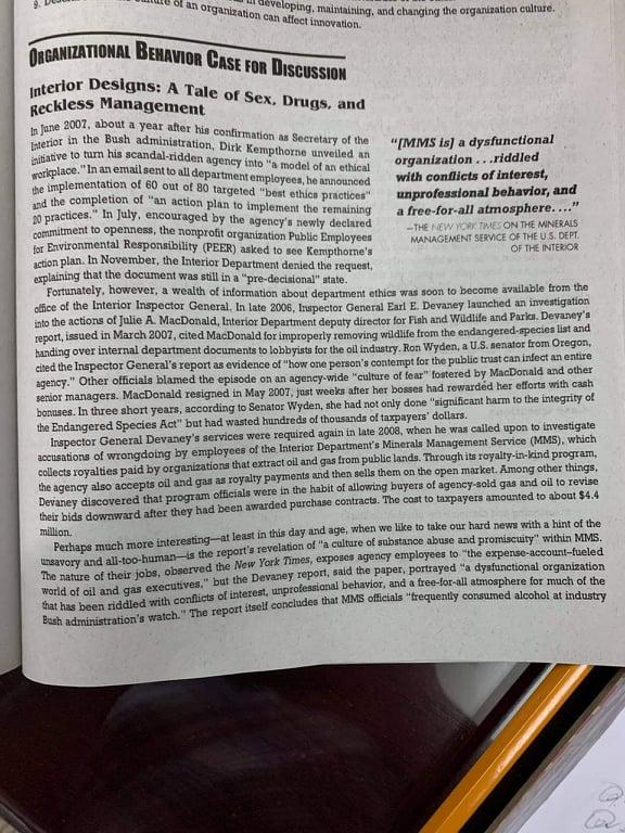 ORGANIZATIONAL behavior case for discussion interior designs: a tale of sex, drugs, and jane 2007, about a year after his con