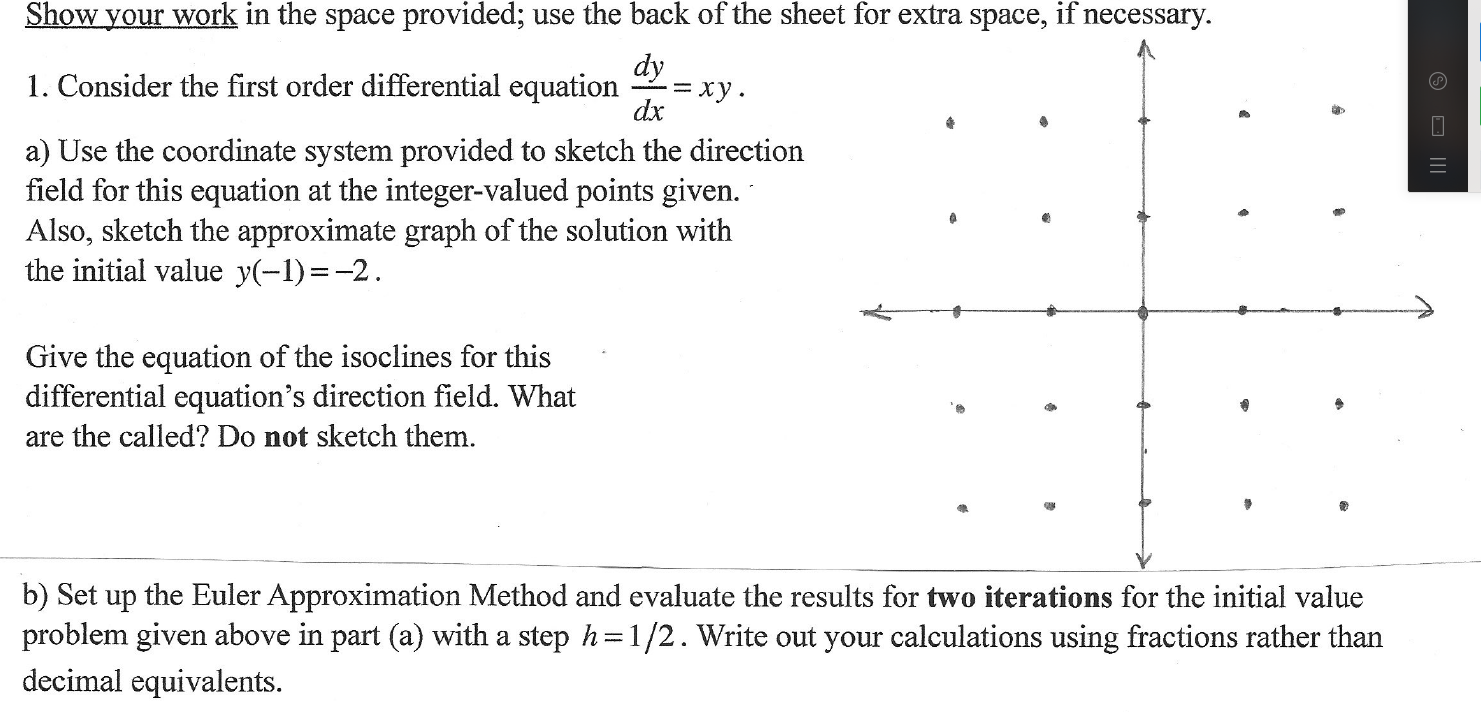 Solved consider the first order differential equation | Chegg.com