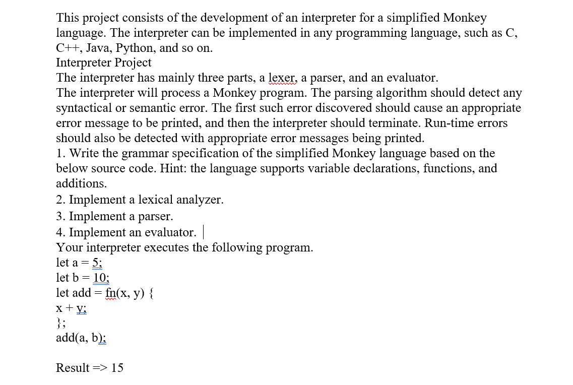This project consists of the development of an | Chegg.com