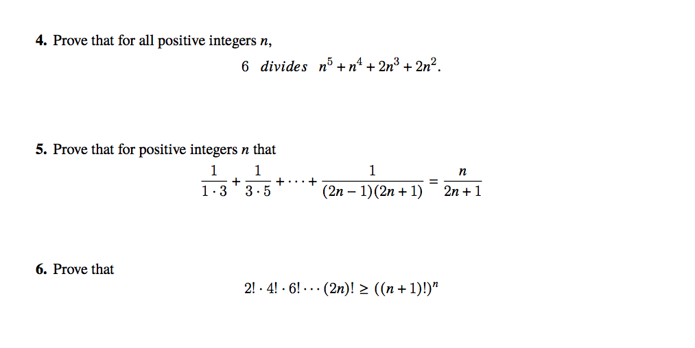 Solved 4 Prove That For All Positive Integers N 6 Divides