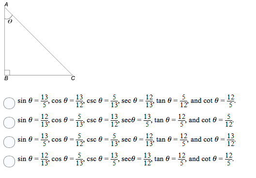 Solved Find The Values Of The Six Trigonometric Functions 0679