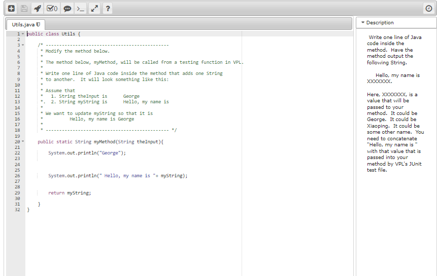 Solved ? Description Utils.java 1 - public class Utils { /* | Chegg.com