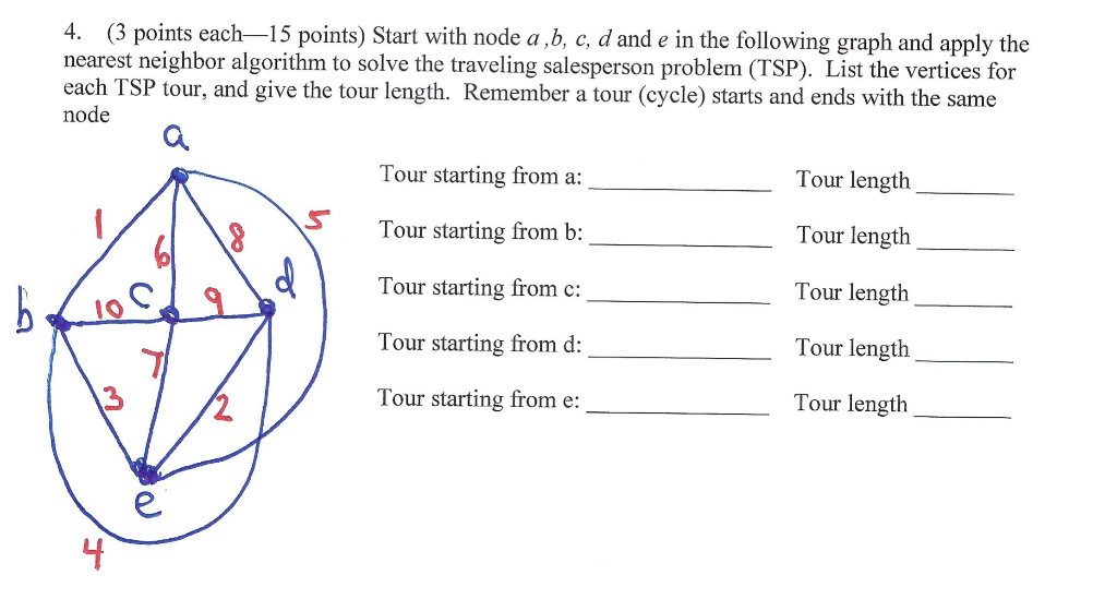 Solved 4. (3 Points Each-15 Points) Start With Node A, B, C, | Chegg.com