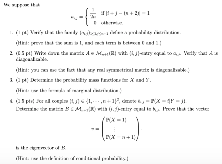 Problem 2 Random Vectors And Matrices 4 Pts Le Chegg Com