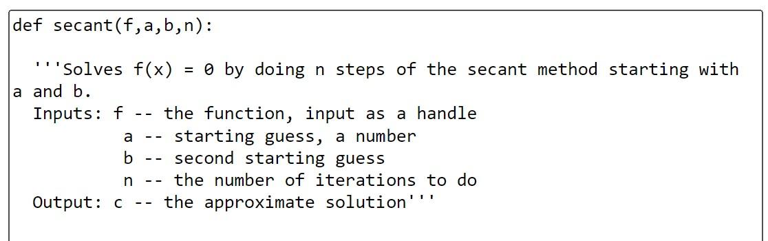 Solved Write and submit a Python function implementing the | Chegg.com
