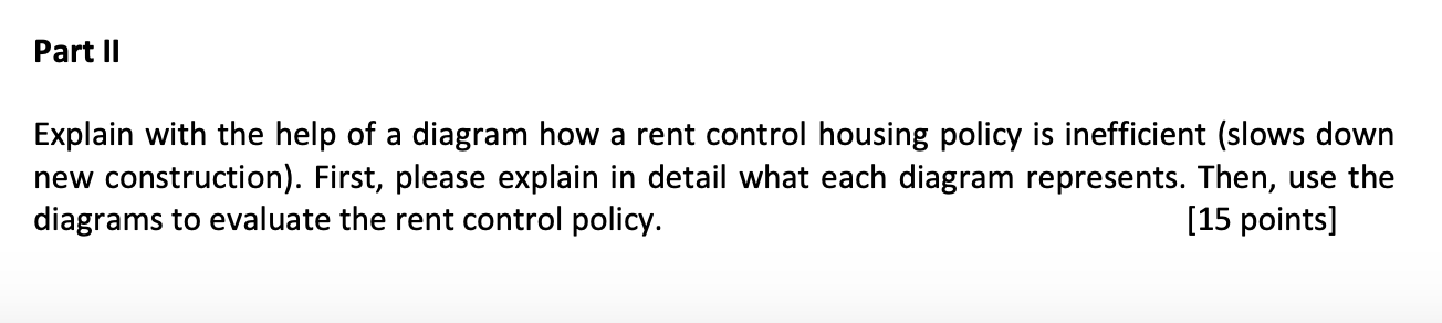 Solved Part II Explain with the help of a diagram how a rent | Chegg.com