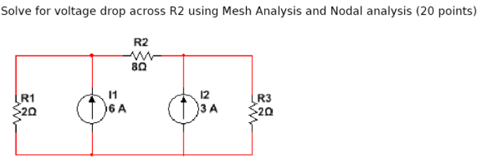 Solved Solve for voltage drop across R2 using Mesh Analysis | Chegg.com