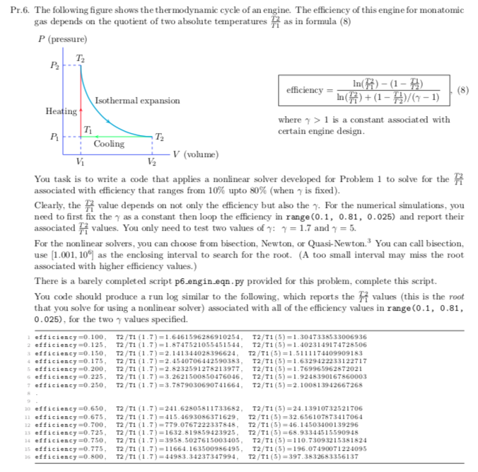 Pr.6. The following figure shows the thermodynamic | Chegg.com