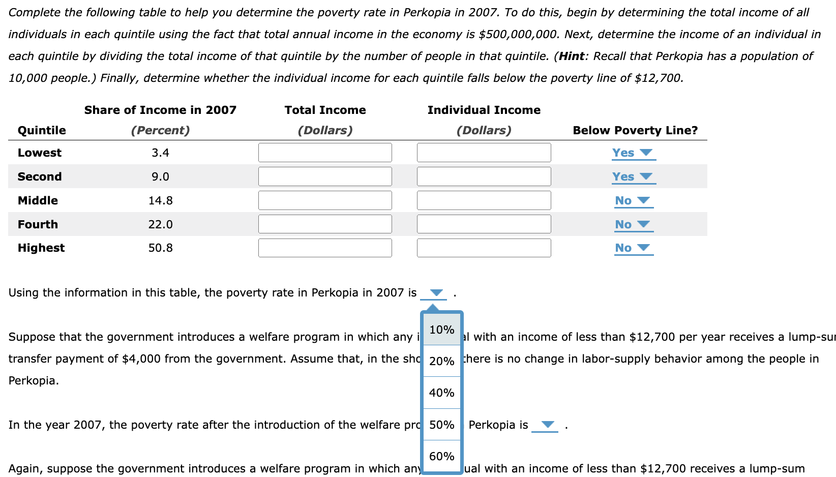 Solved 1. Income inequality and the poverty rate The | Chegg.com