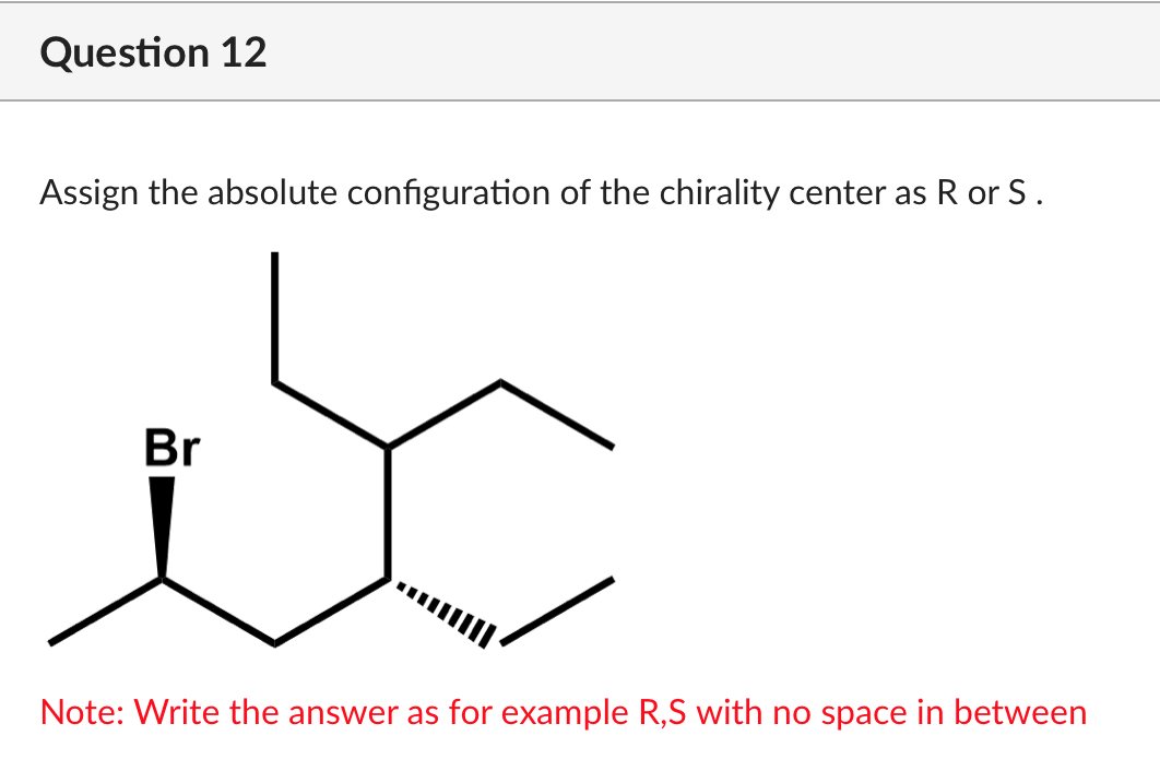Solved Assign the absolute configuration of the chirality | Chegg.com