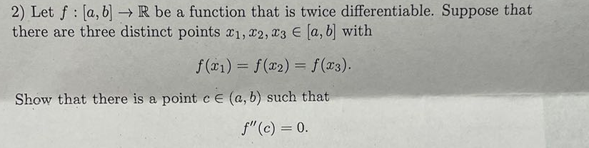 Solved Let F:[a,b]→R ﻿be A Function That Is Twice | Chegg.com