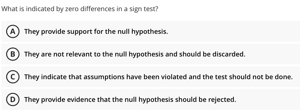 zero difference hypothesis