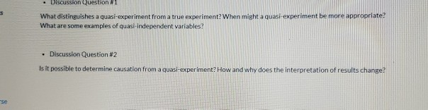 what is a quasi experiment quizlet
