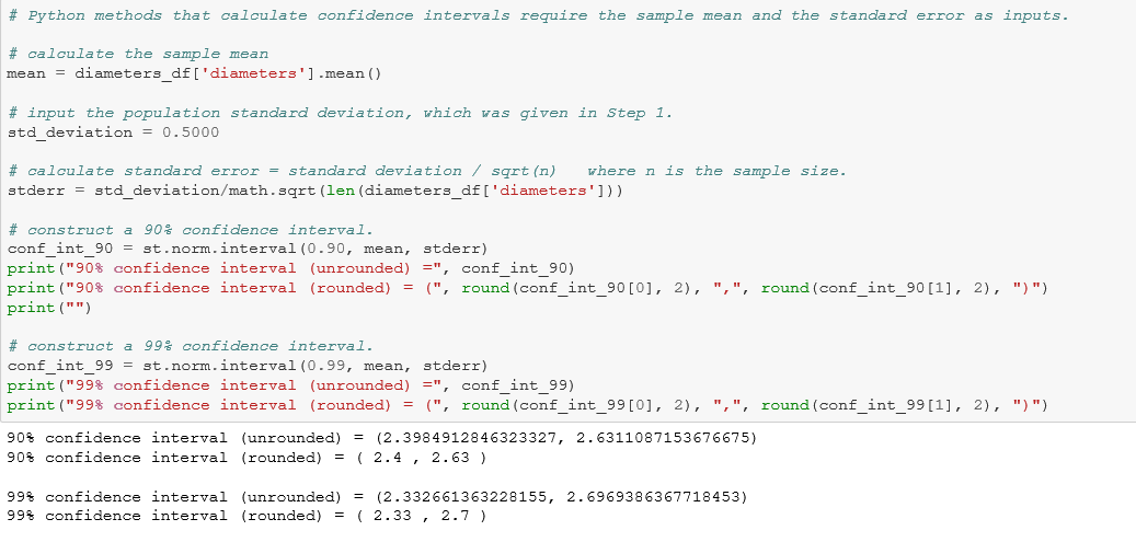 python calculate standard error