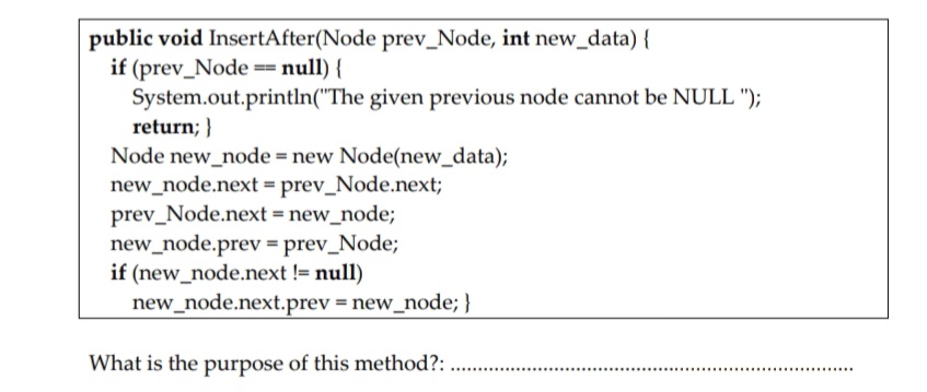 Solved public void InsertAfter(Node prev_Node, int | Chegg.com