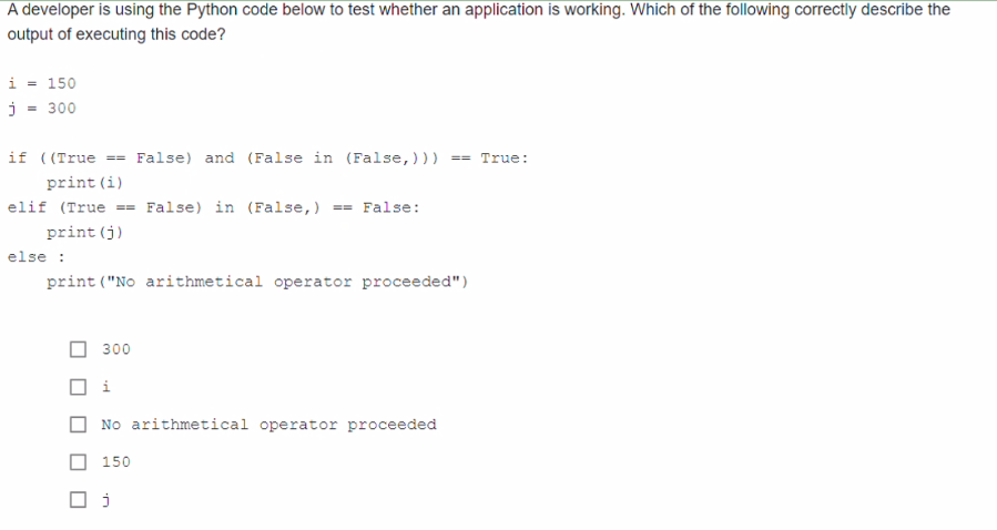Solved A developer is using the Python code below to test | Chegg.com