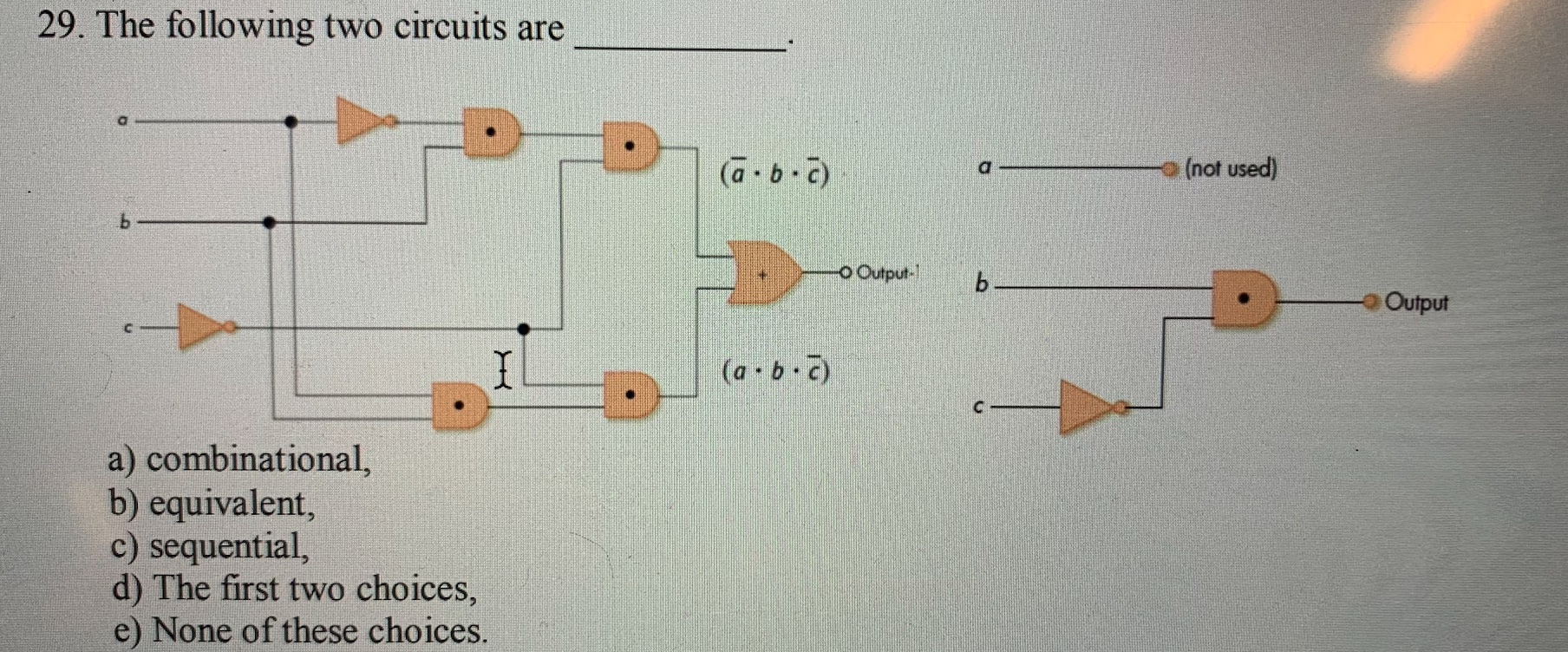 Solved The Following Two Circuits Area) ﻿combinational,b) | Chegg.com