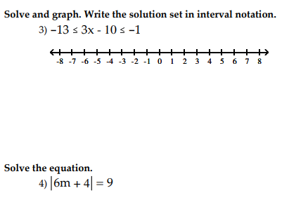 Solved Solve and graph. Write the solution set in interval | Chegg.com