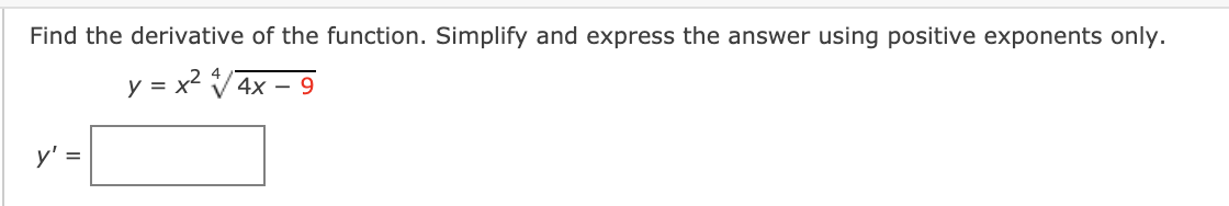 Solved Find the derivative of the function. Simplify and | Chegg.com