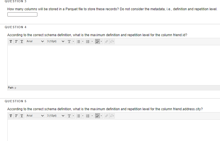 Solved QUESTION 3 How many columns will be stored in a | Chegg.com