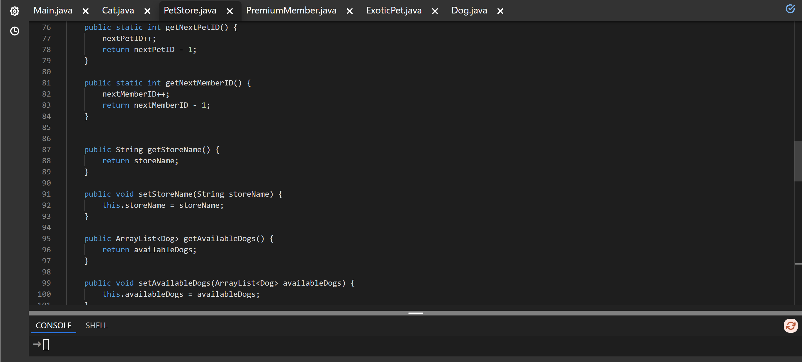 Solved Pet Store System ***Please answer the ENTIRE post | Chegg.com