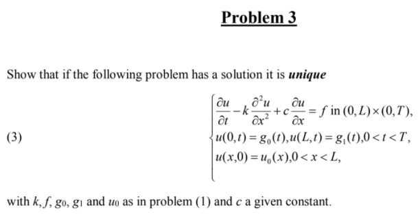 Solved Problem 1 Show That If The Following Problem Has A Chegg Com